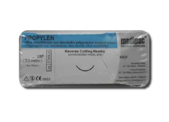 PROPYLEN 0 6675 3/8 κόπτ 39mm, μη απορ. 75cm