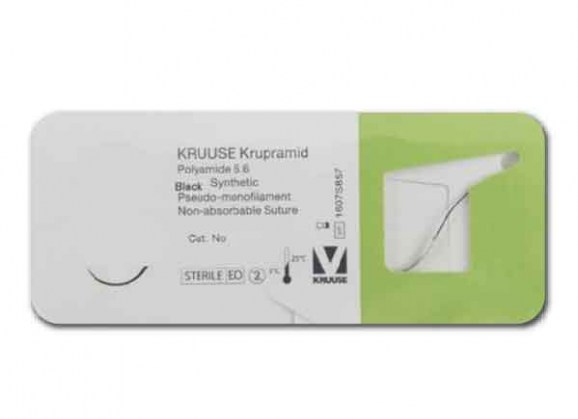 SUPRAMID 2/0  ΜΑΥΡΟ 3/8 κόπτ R 30mm, μη απορ. 45cm